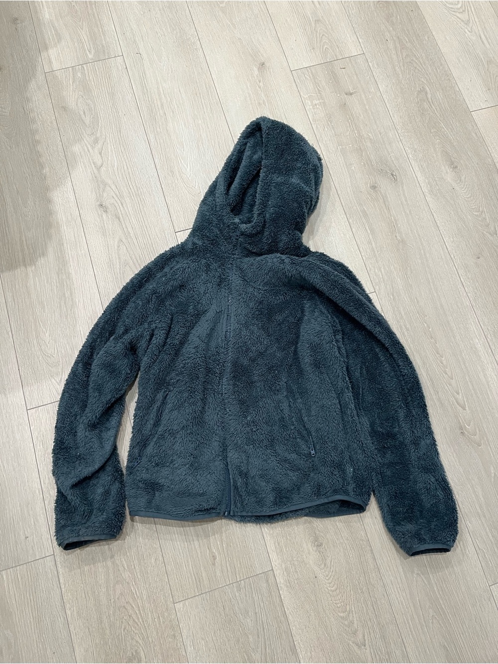 TNA Plush Hooded Jacket - Dark Teal